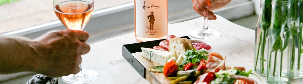 Bottle of Audrey Wilkinson Rosé and charcuterie
